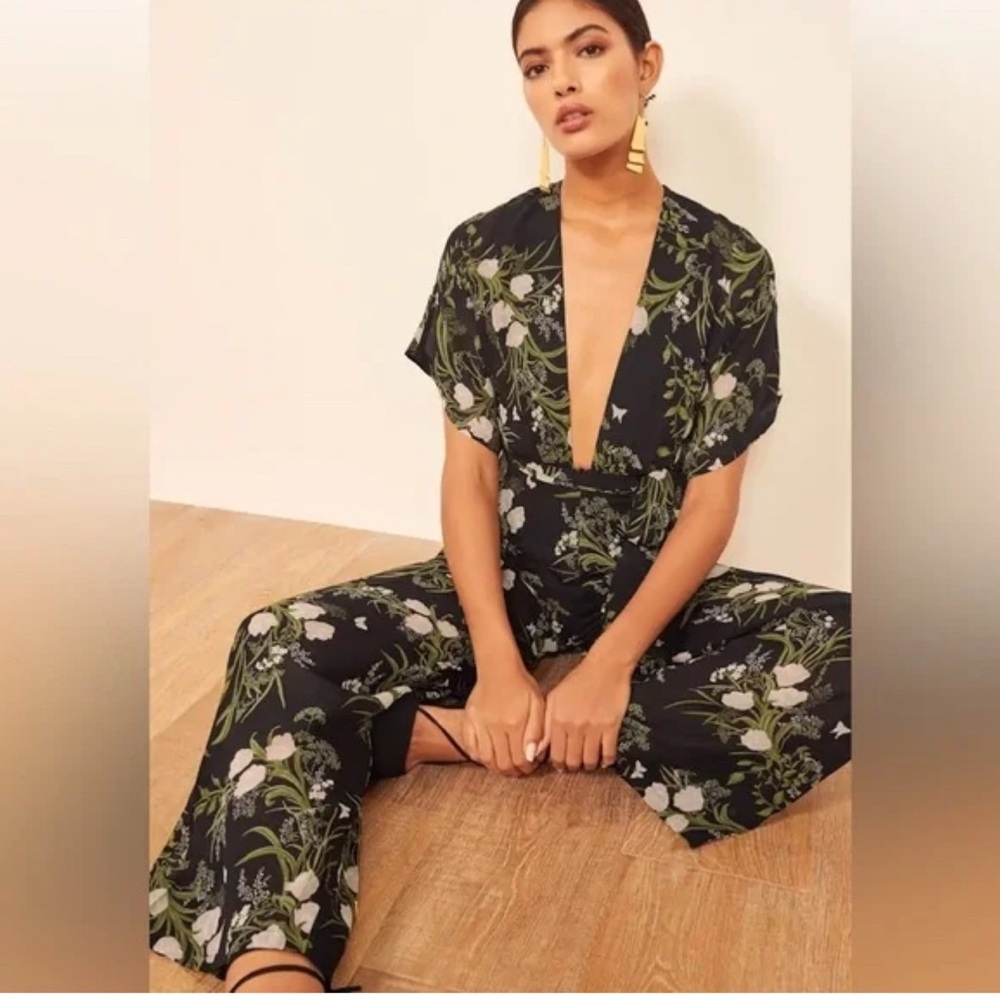 Reformation Lemongrass Jumpsuit size 0P